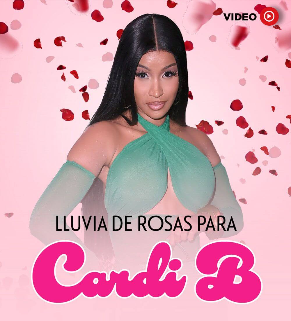 A rain of roses for Cardi B