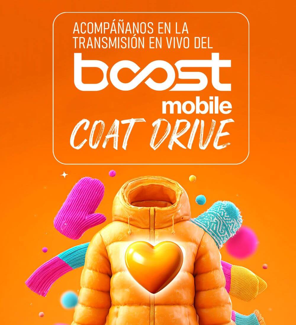 Boost Mobile Mes de la Herencia Hispana Coat Drive