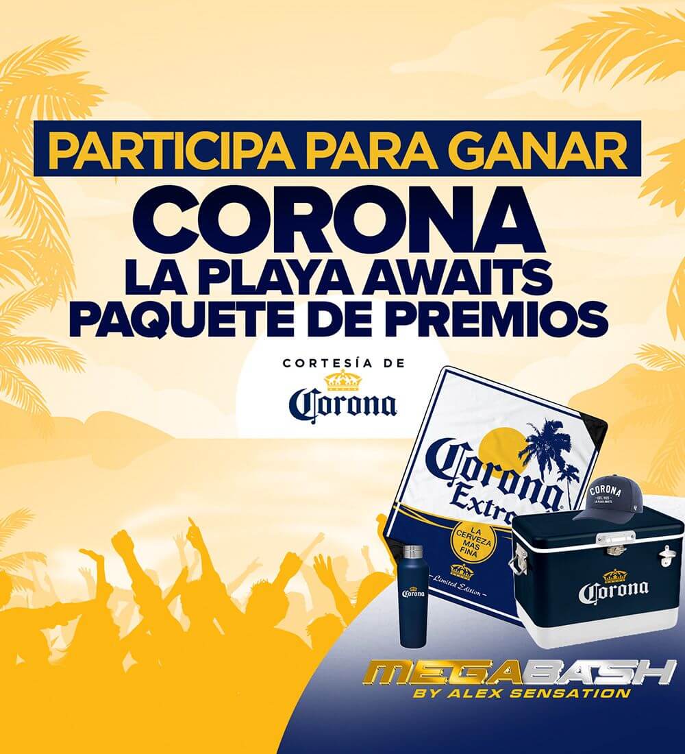 Participa para ganar Corona “La Playa Awaits” Paquete de Premios