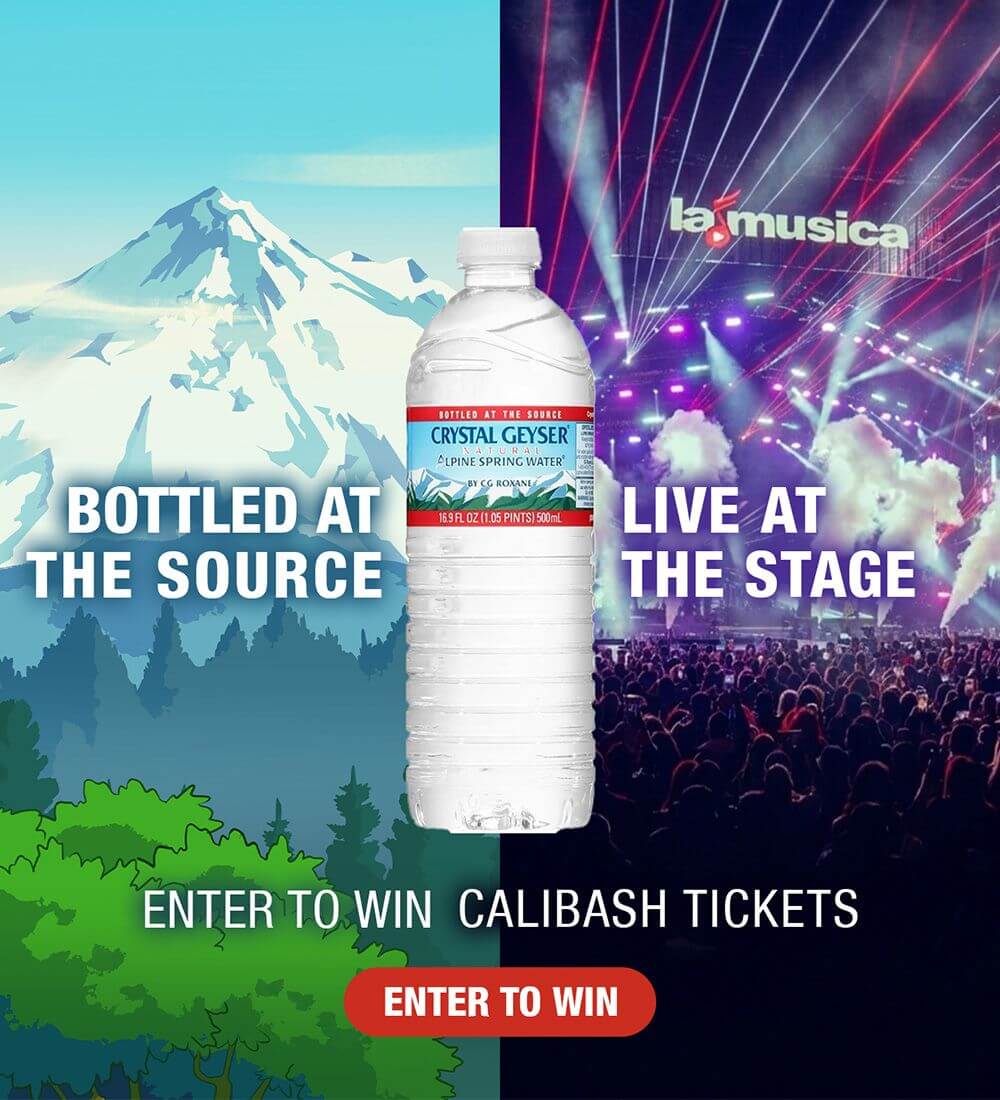 ENTER TO WIN CALIBASH TICKETS THANKS TO CRYSTAL GEYSER