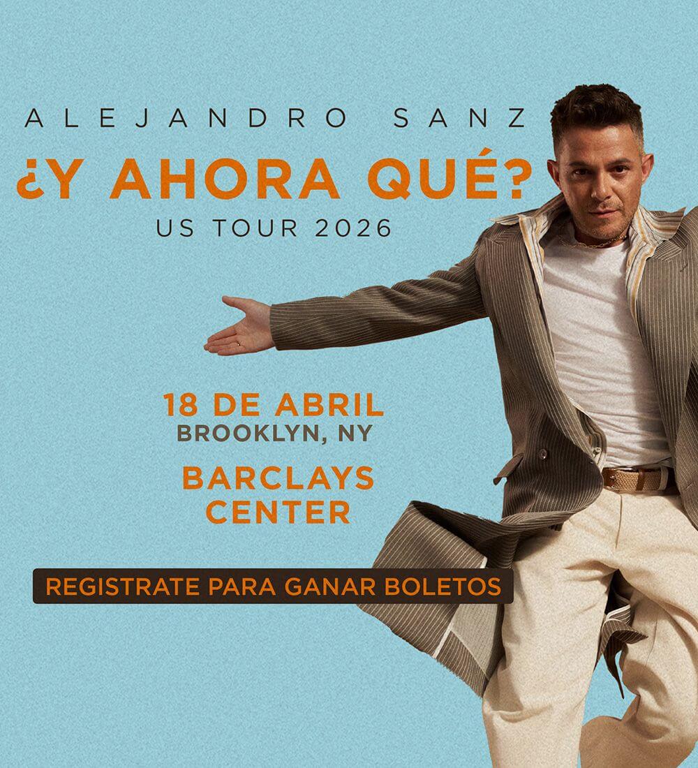 Gana boletos para ver a Alejandro Sanz en el Barclays Center