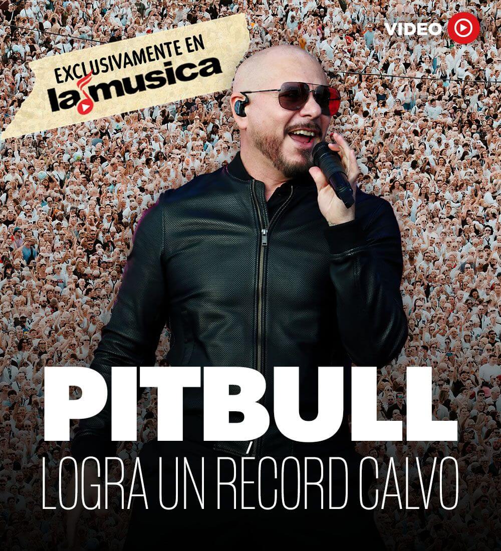 Pitbull logra un récord calvo