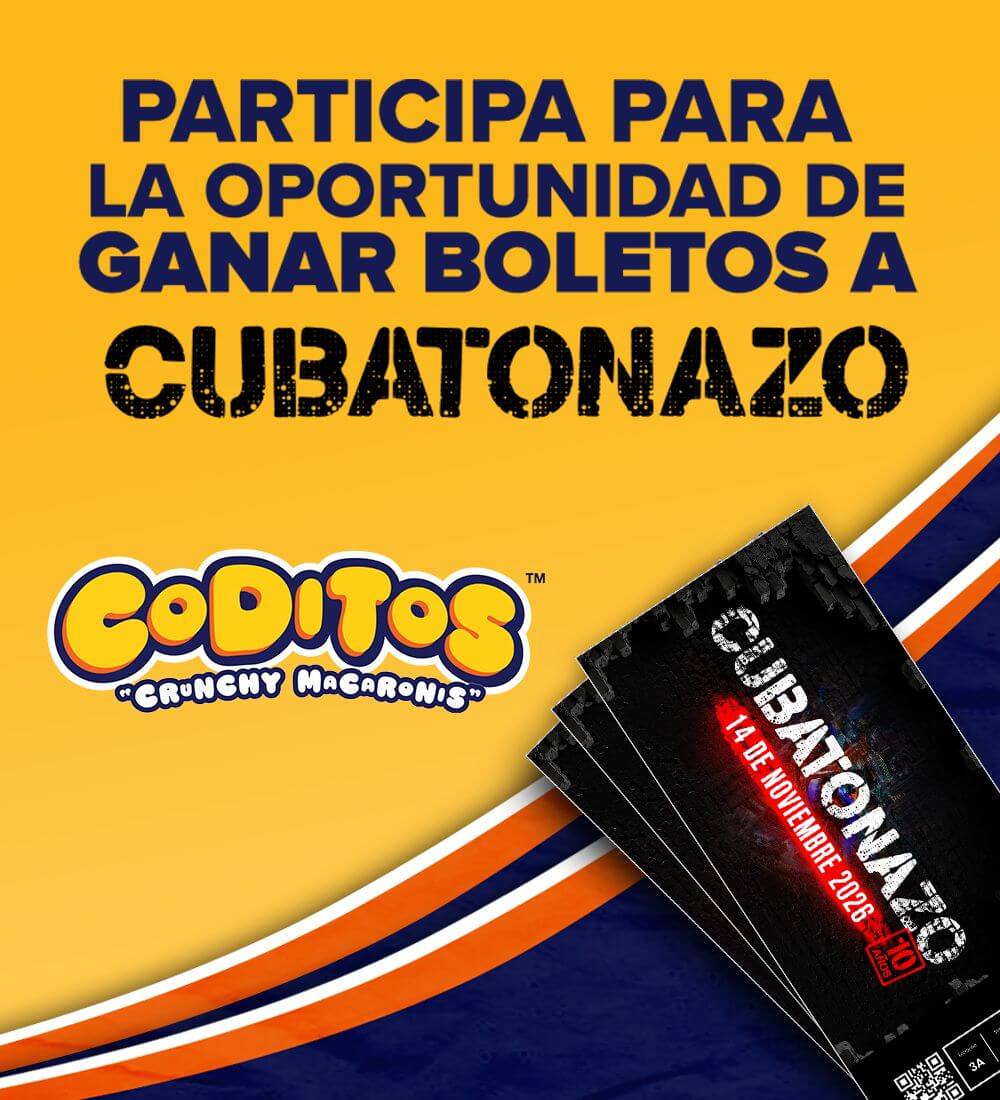 ¡GANA ENTRADAS PARA CUBATONAZO CON LA REINA DEL CODITO!